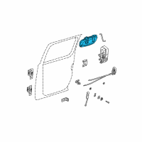 OEM 2001 Dodge Durango Handle-Exterior Door Diagram - 55256421