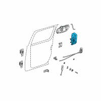OEM 2000 Dodge Durango Rear Door Latch Diagram - 55256715AF