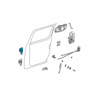 OEM 2001 Dodge Dakota Rear Door Upper Hinge Diagram - 55257206AB