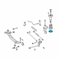 OEM 2002 Toyota Solara Spring Lower Insulator Diagram - 48258-06250