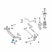 OEM 2003 Toyota Solara Cushion, Rear Suspension Member Body Mounting, Front Diagram - 52271-06040