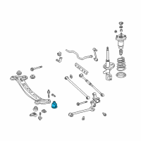 OEM 2003 Toyota Solara Cushion, Rear Suspension Member Body Mounting, Rear Diagram - 52275-06040