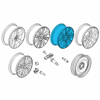OEM 2020 Ford SSV Plug-In Hybrid Wheel, Alloy Diagram - GS7Z-1K007-D