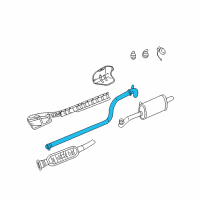 OEM 2005 Chrysler PT Cruiser Exhaust Extension Pipe Diagram - 5085910AC