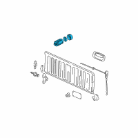 OEM 2008 GMC Canyon Lock Cylinder Diagram - 89022372