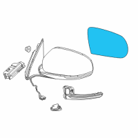 OEM 2020 Jeep Cherokee Glass-Mirror Replacement Diagram - 68228912AA