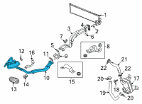 OEM Cadillac CT4 Rear Pipe Diagram - 84011944