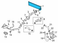 OEM 2022 Cadillac CT4 Cooler Diagram - 84732706