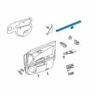 OEM 2007 Toyota Avalon Inner Weatherstrip Diagram - 68171-AC020