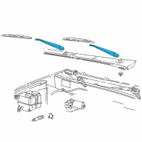 OEM 2000 Mercury Mountaineer Wiper Arm Diagram - 1L2Z-17526-DA