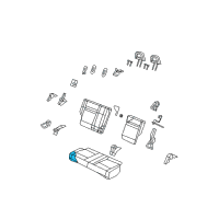 OEM Dodge Caliber Seat Cushion Foam Diagram - 68021468AA