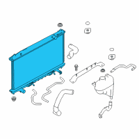 OEM 2017 Infiniti Q50 Radiator Assembly Diagram - 21460-4HK0A