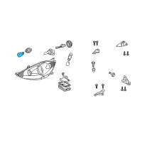 OEM Toyota Avalon Signal Lamp Bulb Diagram - 90981-AF002