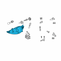 Genuine Toyota Sienna Lens & Housing diagram