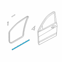 OEM 2010 Ford Focus Lower Weatherstrip Diagram - 8S4Z-5420758-A