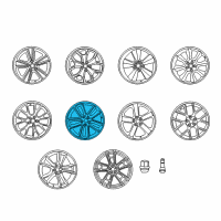 OEM 2016 Dodge Challenger Aluminum Wheel Diagram - 5LD371XFAA