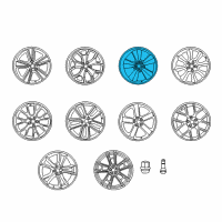 OEM 2018 Dodge Charger Aluminum Wheel Diagram - 68214367AA