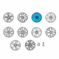 OEM 2019 Dodge Challenger Aluminum Wheel Diagram - 68214367AA