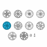 OEM 2018 Dodge Challenger Aluminum Wheel Diagram - 6DB71NTSAA