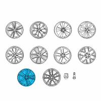 OEM 2018 Dodge Challenger Aluminum Wheel Diagram - 5PN35DX8AA