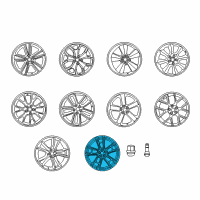 OEM Dodge Charger Aluminum Wheel Diagram - 6DD07VXWAB