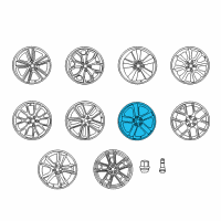 OEM 2019 Dodge Challenger Aluminum Wheel Diagram - 5ZW66SHNAC