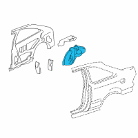 OEM 2000 Honda Civic Wheelhouse, R. RR. Diagram - 64330-S02-A00ZZ