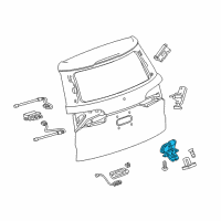 OEM Lift Gate Latch Assembly Diagram - 13527320