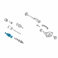 OEM GMC Sierra 1500 Boot Kit, Front Wheel Drive Shaft Cv Joint Diagram - 19256071