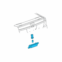 OEM 2005 Chevrolet Malibu Lamp Asm-Rear License Plate Diagram - 15911826