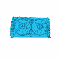 OEM 2000 Chrysler LHS Cooling Fan Module Diagram - 4596402AA