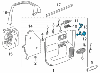 OEM 2020 Chevrolet Silverado 3500 HD Lock Switch Diagram - 84515234