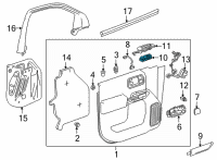 OEM 2022 Chevrolet Silverado 2500 HD Window Switch Diagram - 84731705