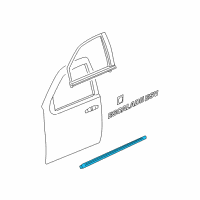 OEM 2010 Cadillac Escalade Body Side Molding Diagram - 15876405