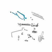 OEM 2004 Cadillac DeVille Arm Asm-Windshield Wiper Diagram - 25713065