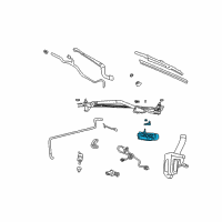 OEM 2000 Cadillac DeVille Motor, Windshield Wiper Diagram - 88958171