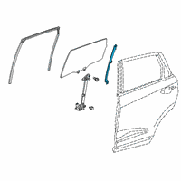 OEM 2021 Acura RDX Sash, Rear Right Door Rear Diagram - 72731-TJB-A01