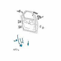 OEM 2004 Lincoln Navigator Latch Assembly Diagram - 6L1Z-78219A64-A