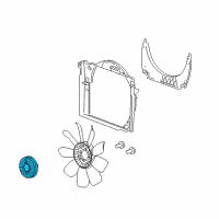 OEM 2011 GMC Canyon Clutch Asm, Fan Blade Diagram - 25844696