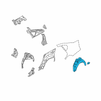 OEM 2006 Infiniti M45 Protector-Rear Wheel House RH Diagram - 76748-EH100