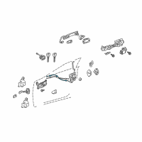 OEM 2011 Lexus IS250 Cable Assy, Front Door Lock Remote Control Diagram - 69710-53050