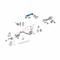 OEM 2012 Lexus IS F Front Door Outside Handle Assembly, Right Diagram - 69210-53040-A2