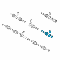 OEM Kia Sorento Boot Kit-Front Axle Differential Diagram - 49583C5100