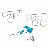 OEM Pontiac Serpentine Tensioner Diagram - 19205585