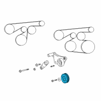 OEM 2009 Pontiac Vibe Pulley, Drive Belt Tensioner Diagram - 19185216