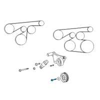 OEM Pontiac Vibe Idler Pulley Bolt Diagram - 19185221
