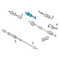 OEM Hyundai Elantra Boot Kit-Front Axle Differential Side RH Diagram - 49583-3Y050