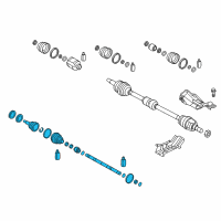 OEM 2016 Kia Forte5 Joint & Shaft Kit-Front Diagram - 495913X1B0