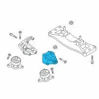 OEM Hyundai Genesis Engine Support Bracket Assembly, Left Diagram - 21826-B1100