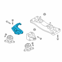 OEM Hyundai Genesis Engine Support Bracket Assembly, Right Diagram - 21825-B1100